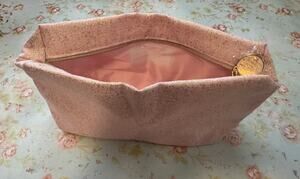 Estée Lauder Pink Gold Shimmer Cosmetic Makeup Bag Pouch NEW Unused